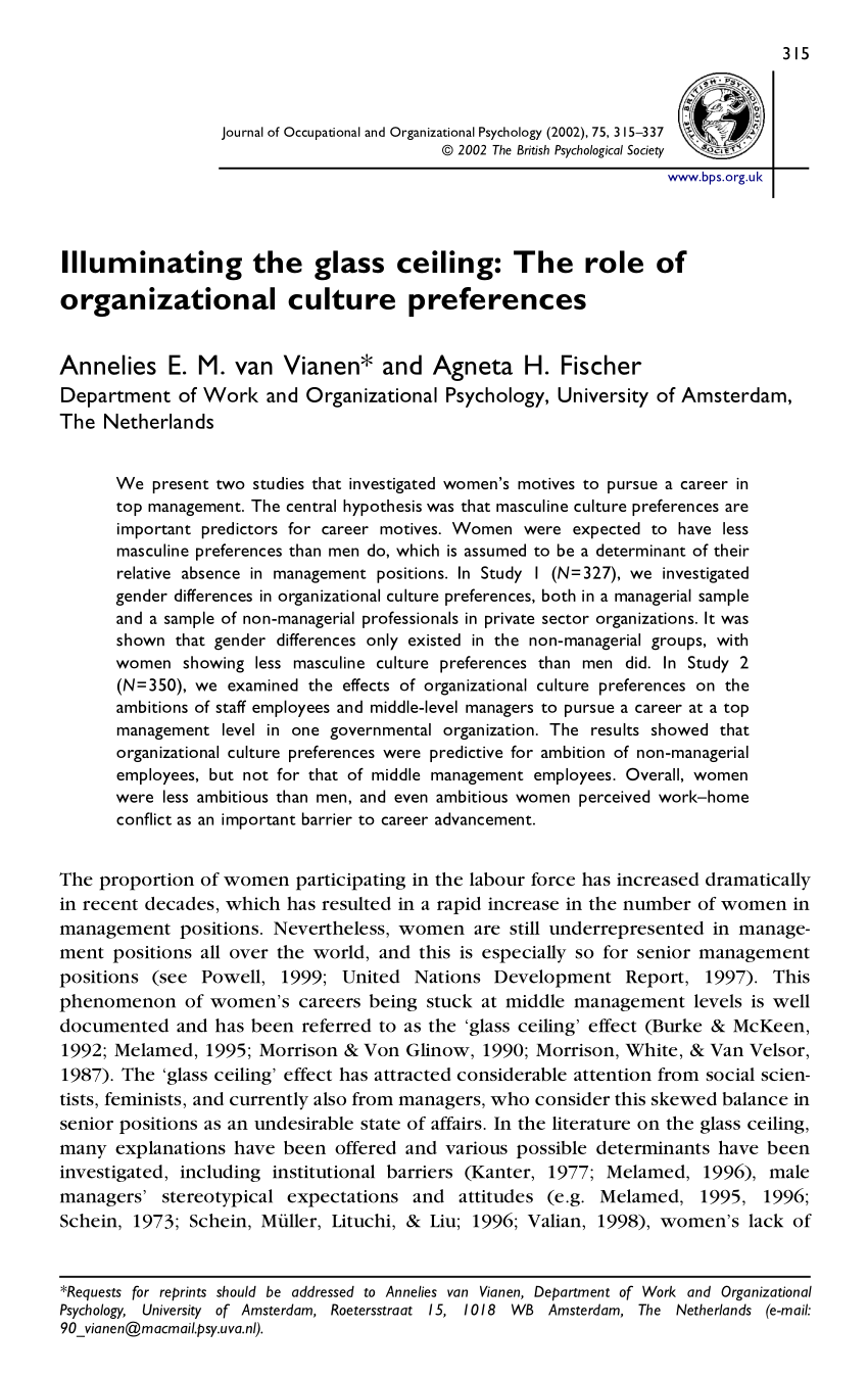 The Comparison Of Glass Ceiling Perception Of Employees Working In Public And Private Enterprises