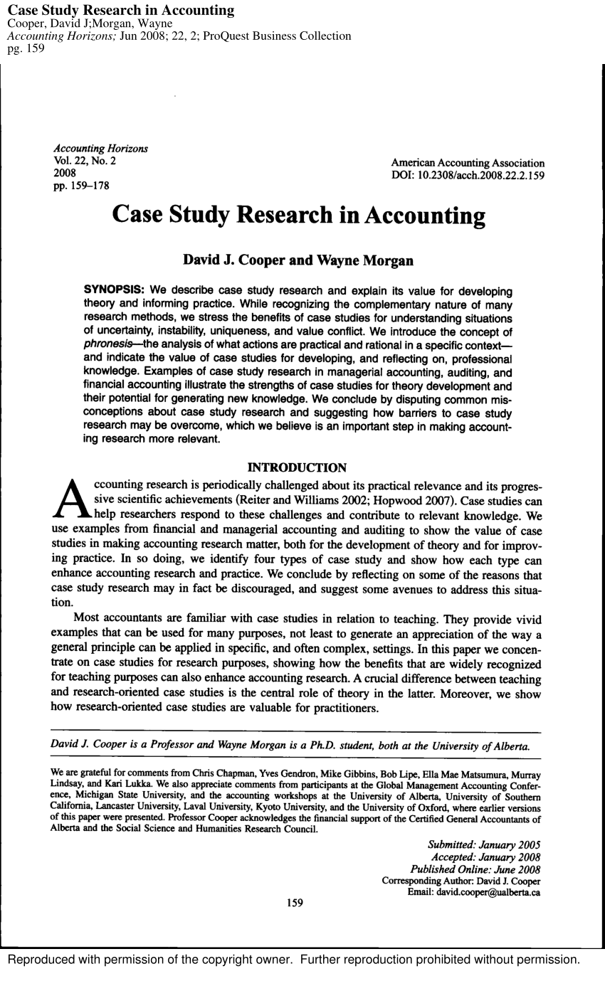 examples of research case study