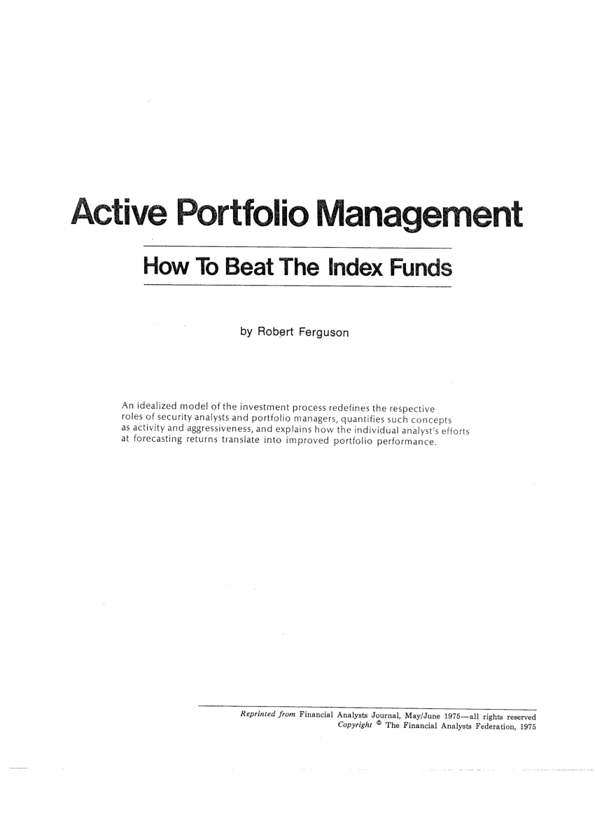 Active portfolio management pdf download download pdf file react