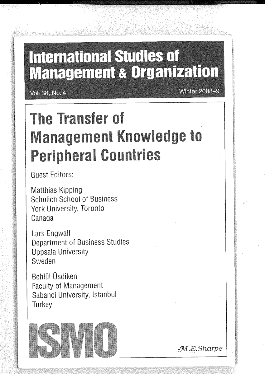 transfer of management