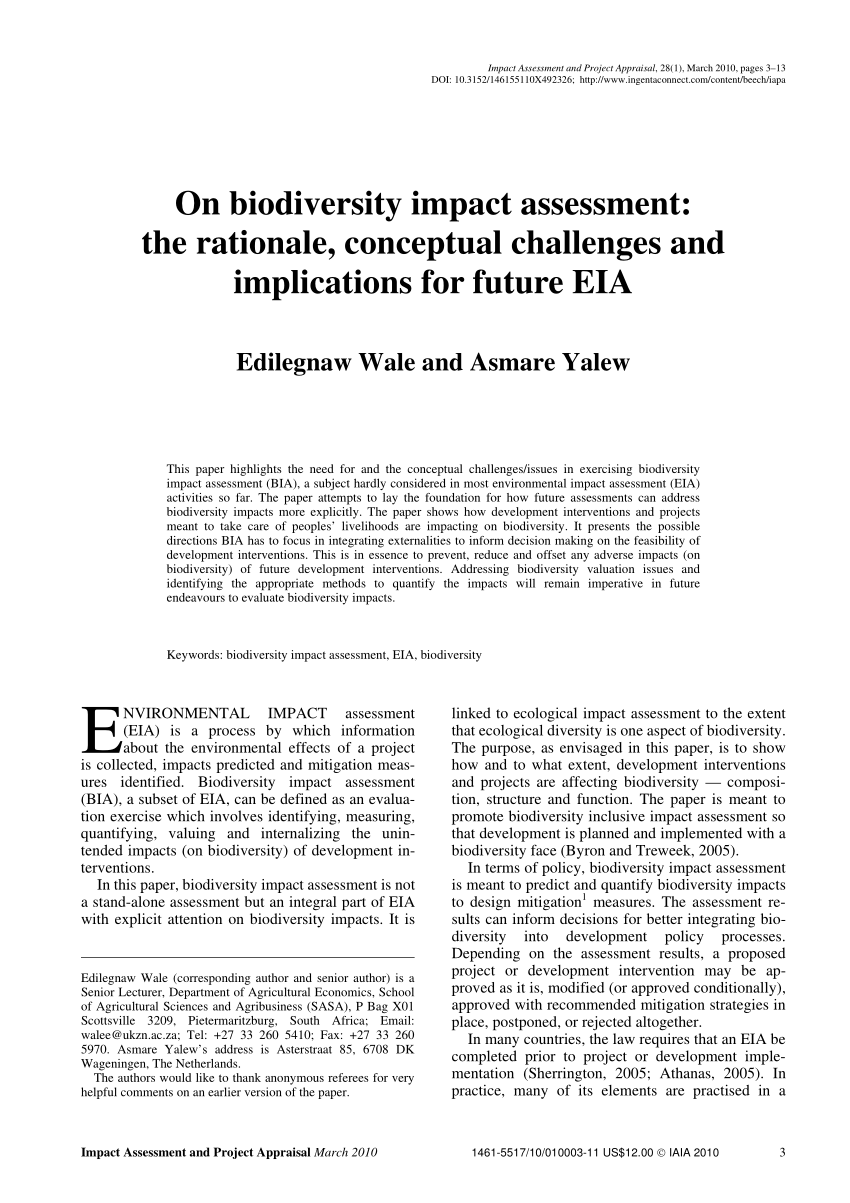 research paper related to biodiversity