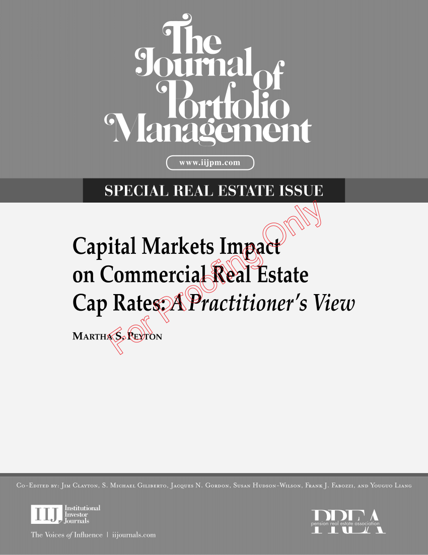 PDF) Capital Markets Impact on Commercial Real Estate Cap Rates: A