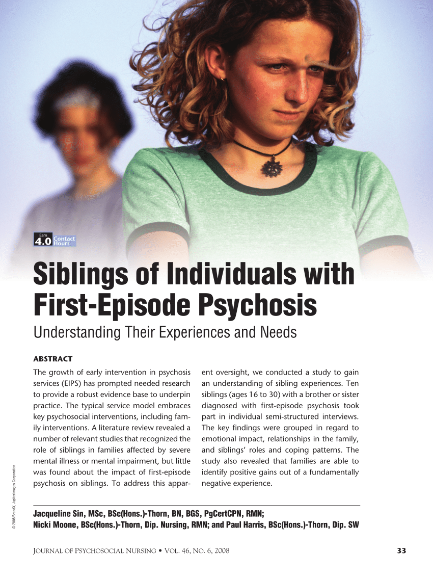 (PDF) Siblings of Individuals with FirstEpisode Psychosis