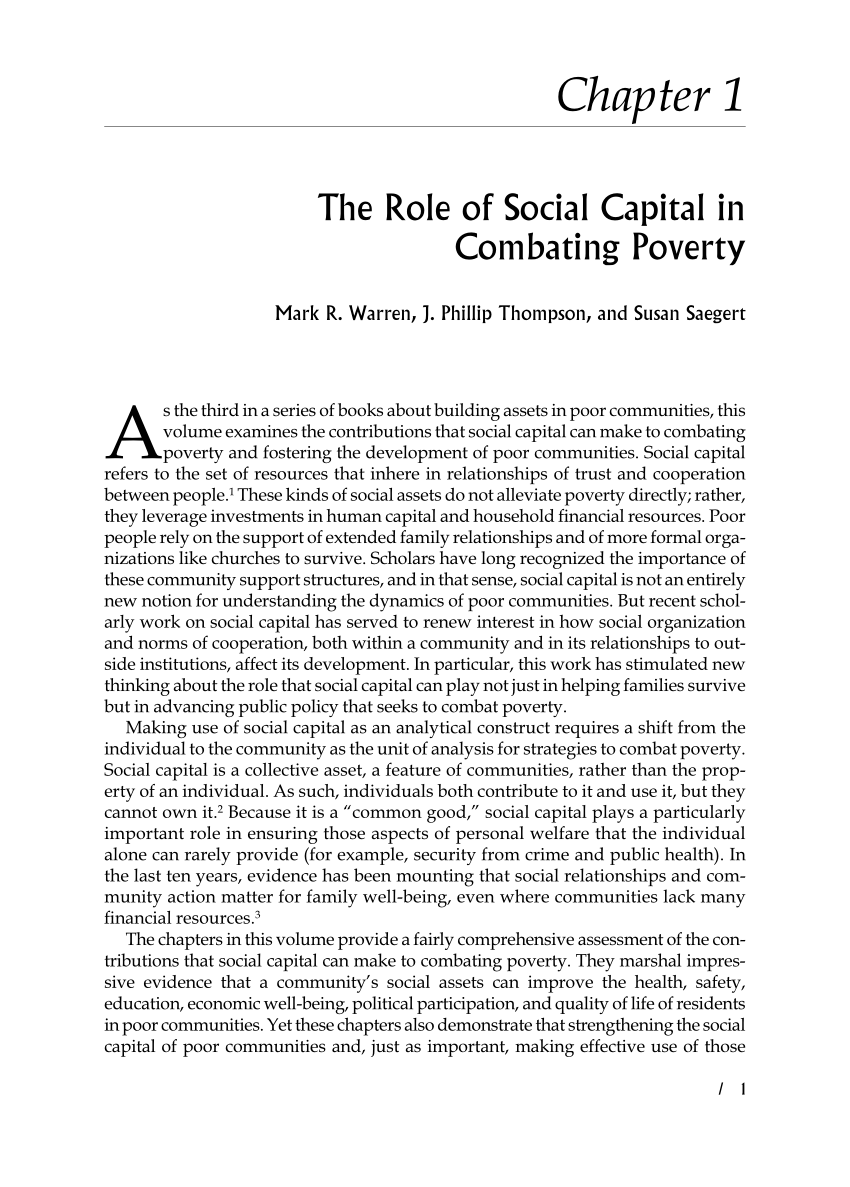 social capital essay