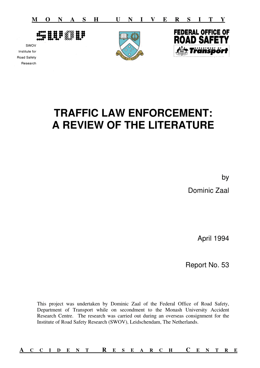 literature review on traffic management