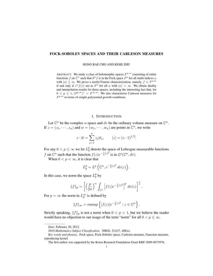 Pdf Fock Sobolev Spaces Of Fractional Order