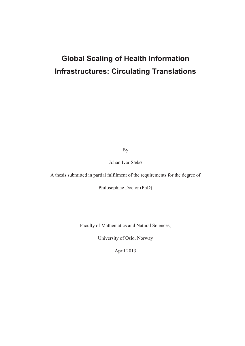 PDF) Global Scaling of Health Information Infrastructures