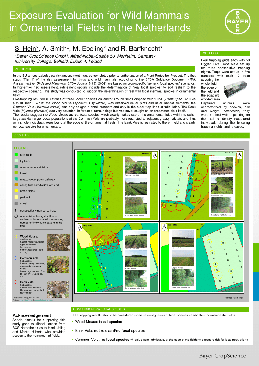 (PDF) Exposure Evaluation for Wild Mammals in Ornamental Fields in the