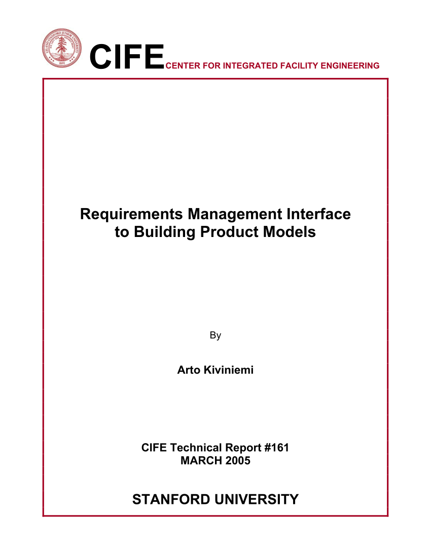 PDF) Requirements management interface to building product models
