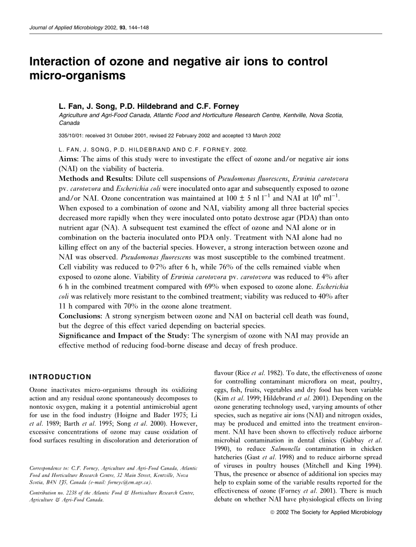 Pdf Effect Of Corona Discharge On Decay Of Fruits And Vegetables