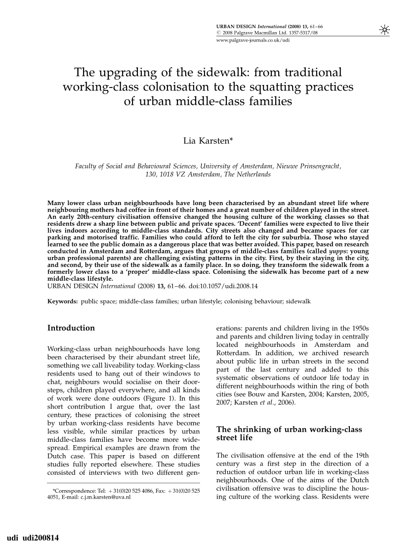 Pdf The Upgrading Of The Sidewalk Fom Traditional Working