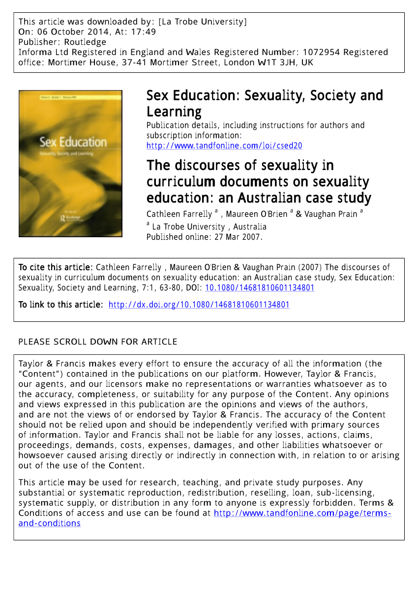 sexuality education research paper