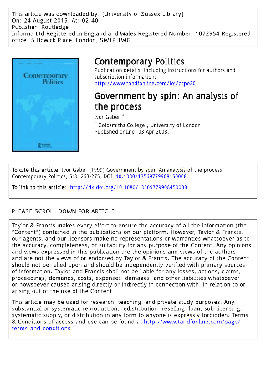 Effective Government System Analysis