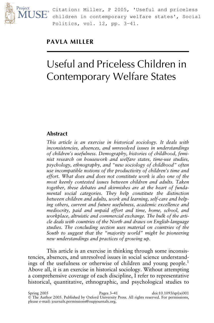 PDF) Useful and Priceless Children in Contemporary Welfare States Adult Pic Hq