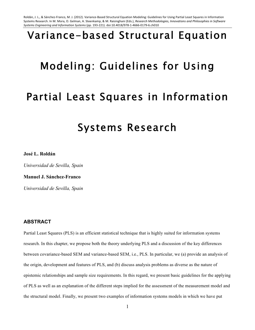 PDF] Structural equation modelling: guidelines for determining model fit