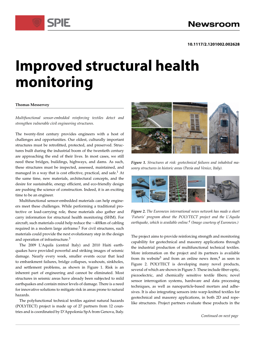 phd research topics in structural health monitoring