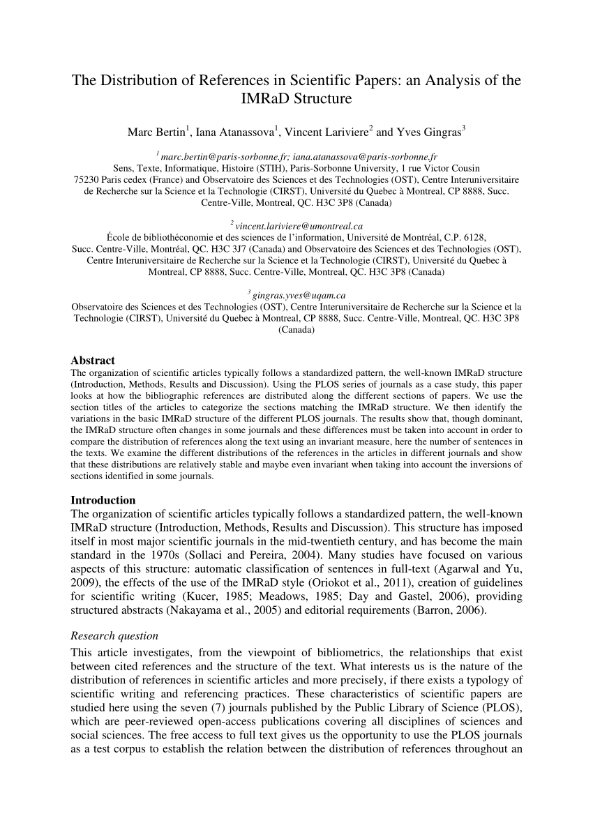 imrad thesis sample pdf