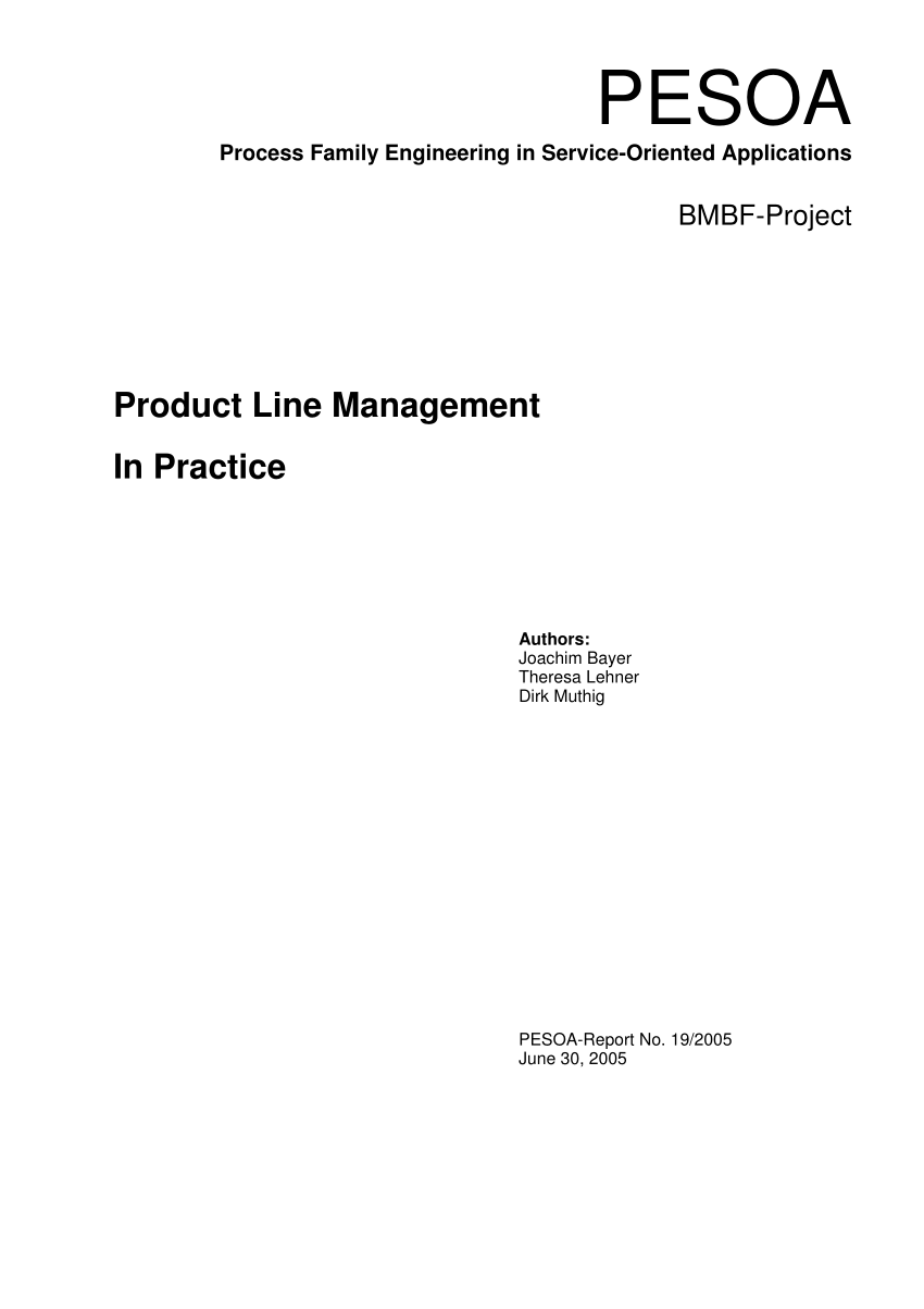 (PDF) Product Line Management In Practice