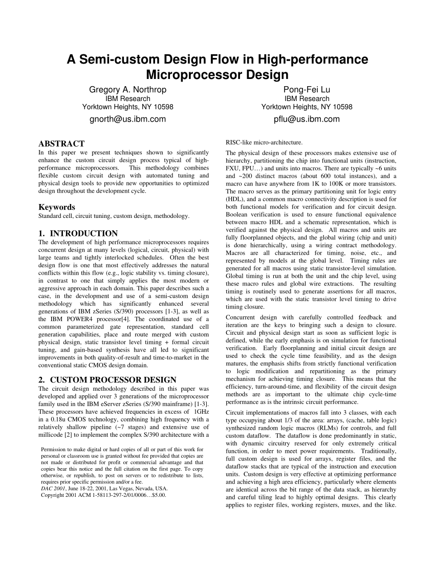 microprocessor design research paper