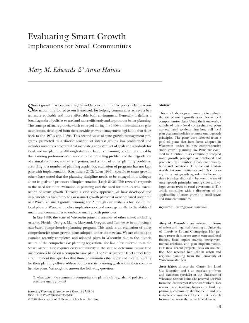 Chapter 2 - Planning for Smart Growth, Guide for Integrating Goods and  Services Movement by Commercial Vehicles in Smart Growth Environments