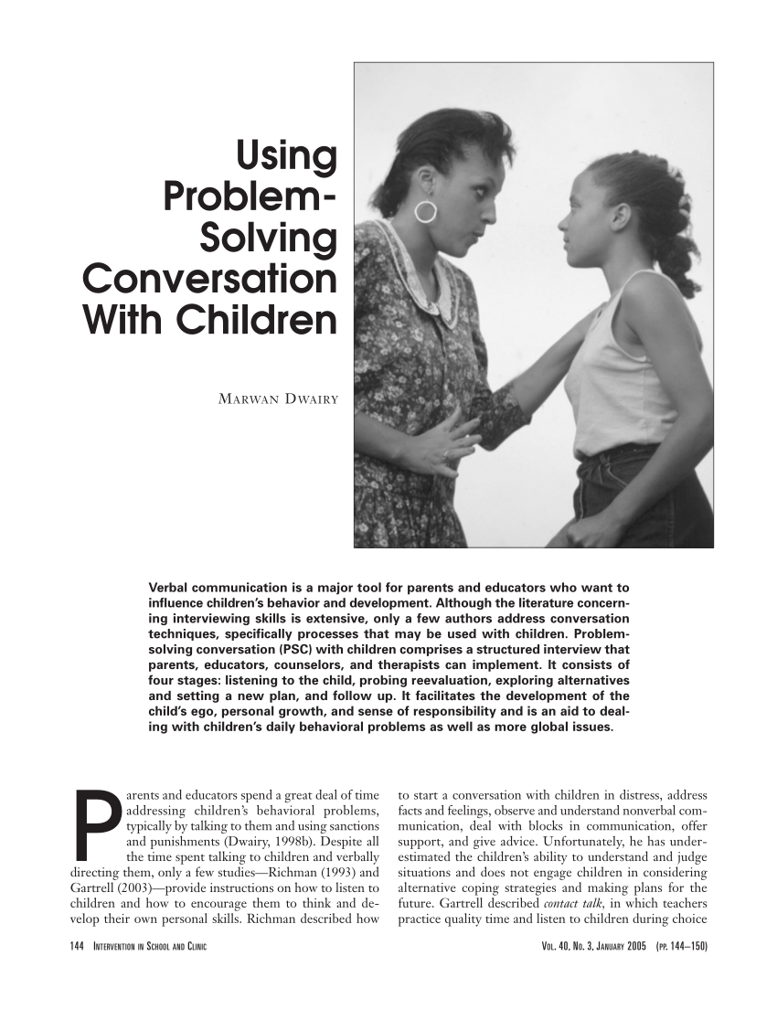 problem solving conversation topics