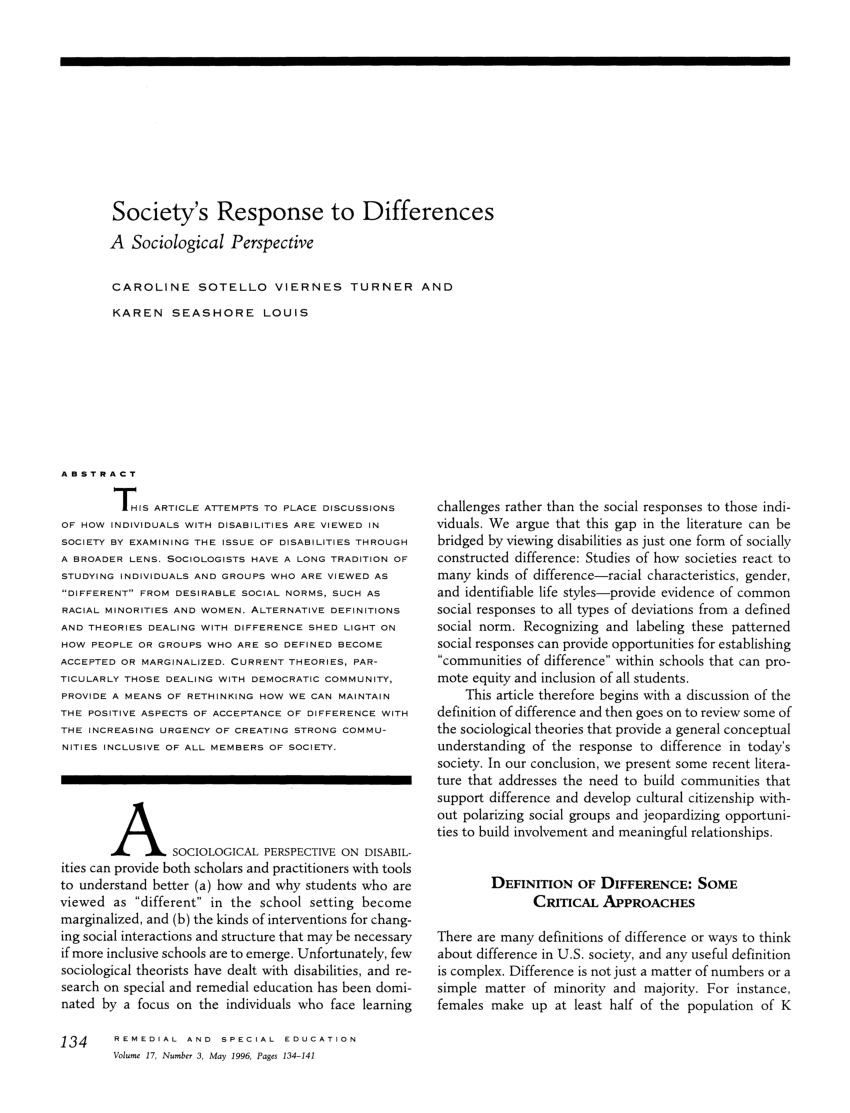 sociological perspective articles