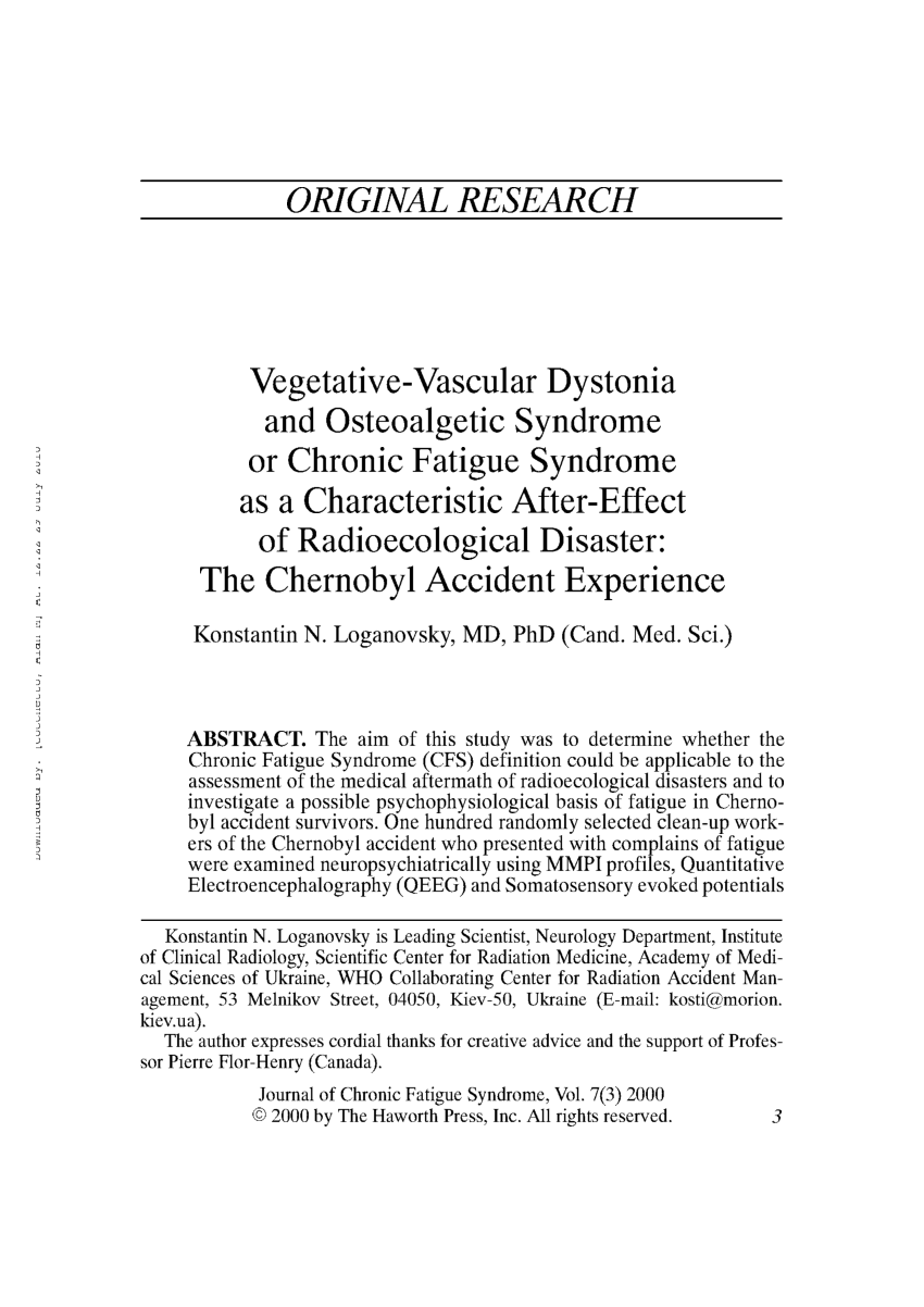 vegetative vascular dystonia syndrome