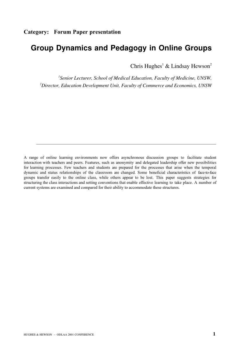 group dynamic research paper