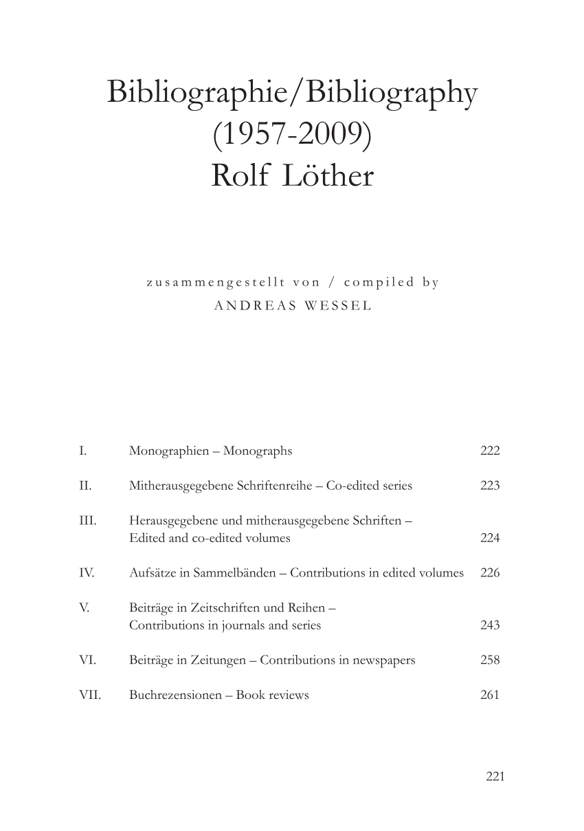 PDF Bibliographie Bibliography 1957 2009 Rolf Löther