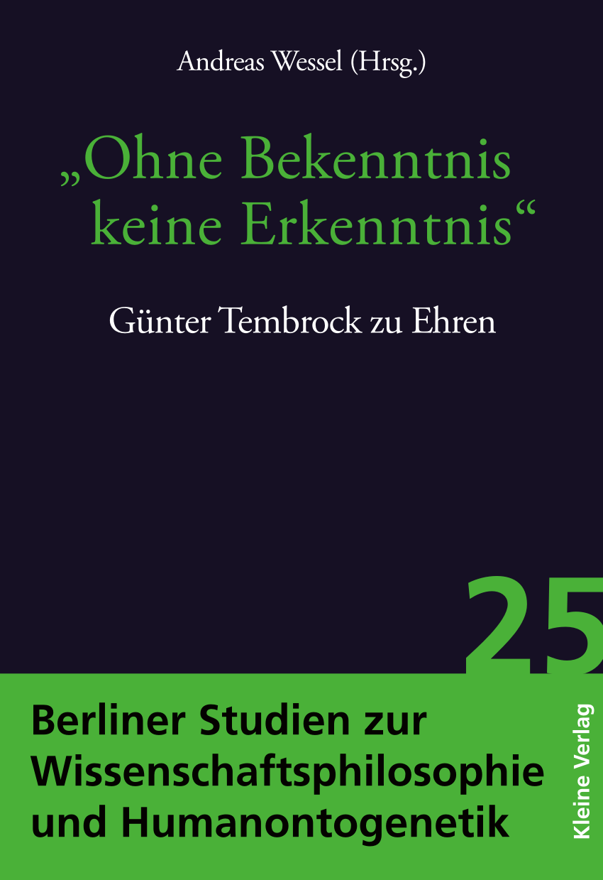 PDF "Ohne Bekenntnis keine Erkenntnis " Günter Tembrock zu Ehren