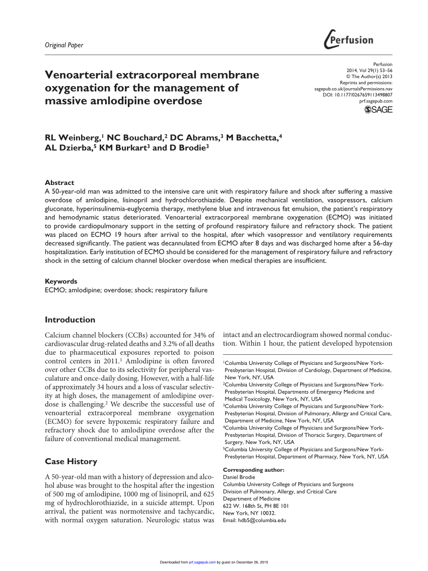 PDF Venoarterial extracorporeal membrane oxygenation for the