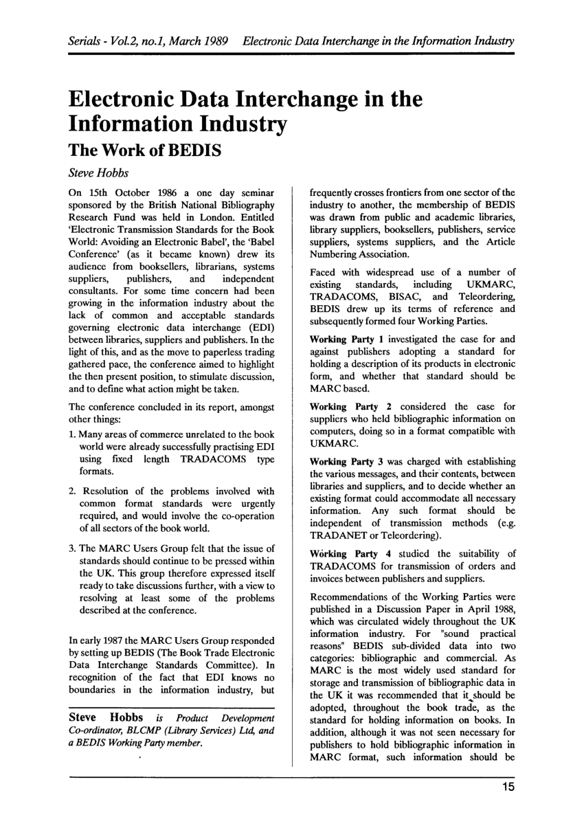 research papers on electronic data interchange