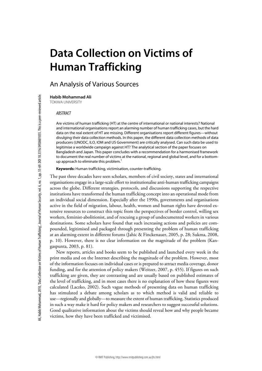human trafficking research paper pdf