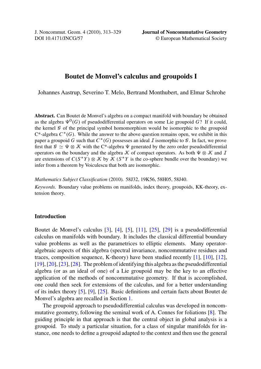 Pdf Boutet De Monvel S Calculus And Groupoids I