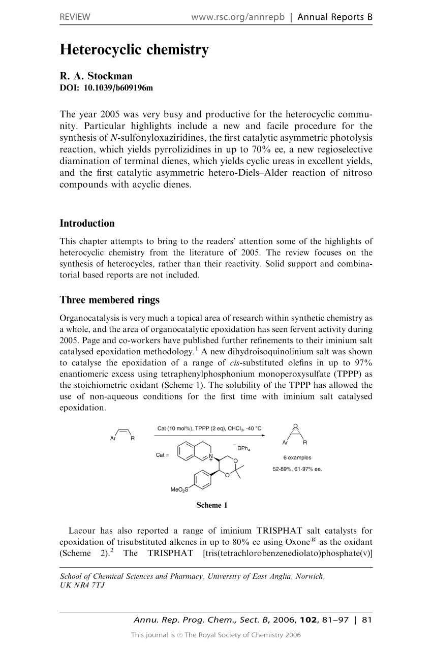 research papers on heterocyclic compounds pdf