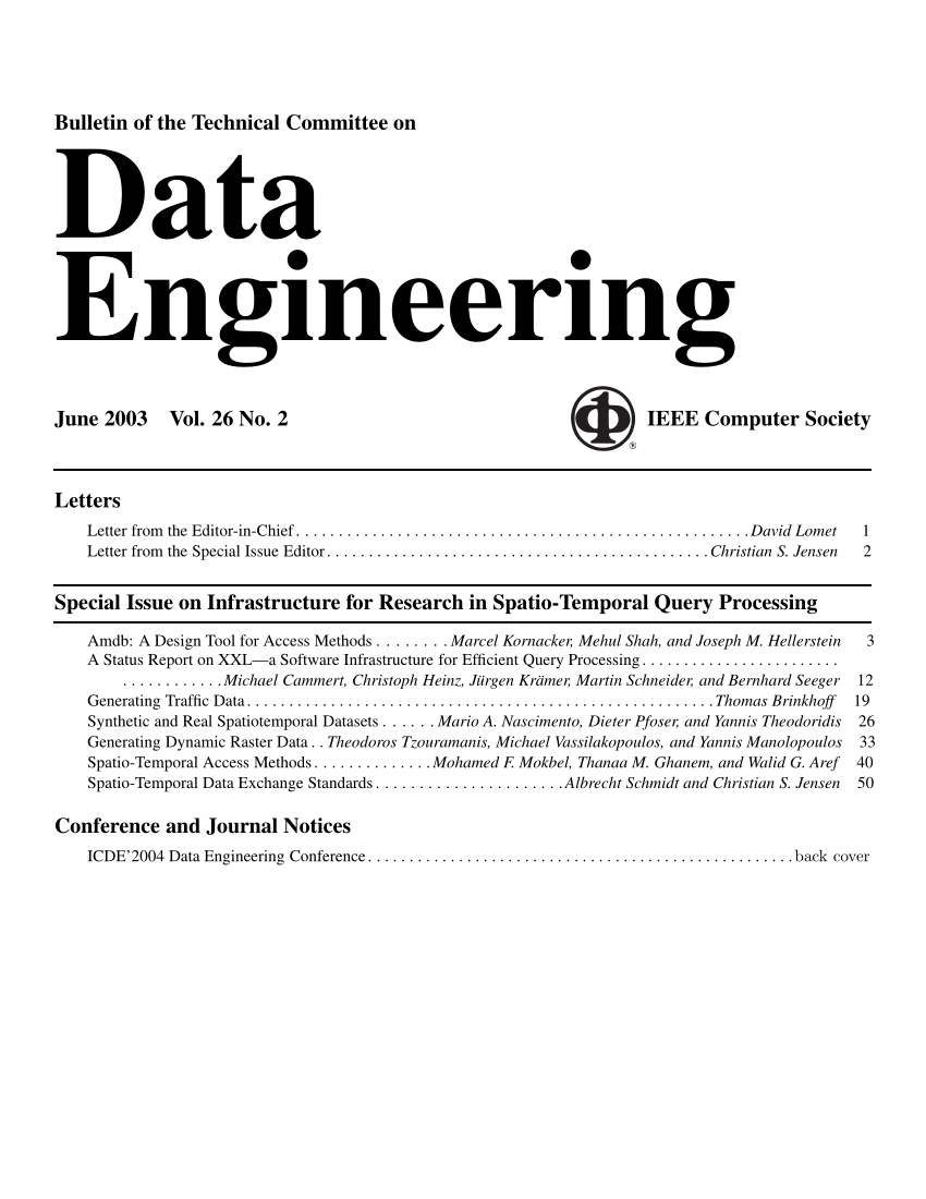 research papers on data engineering