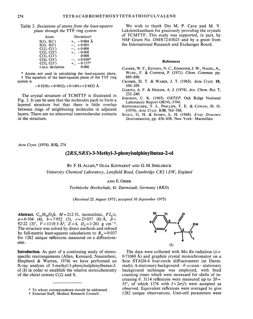 Pdf 2rssrs 3methyl3 Phenylsulphinylbutan 2 Ol