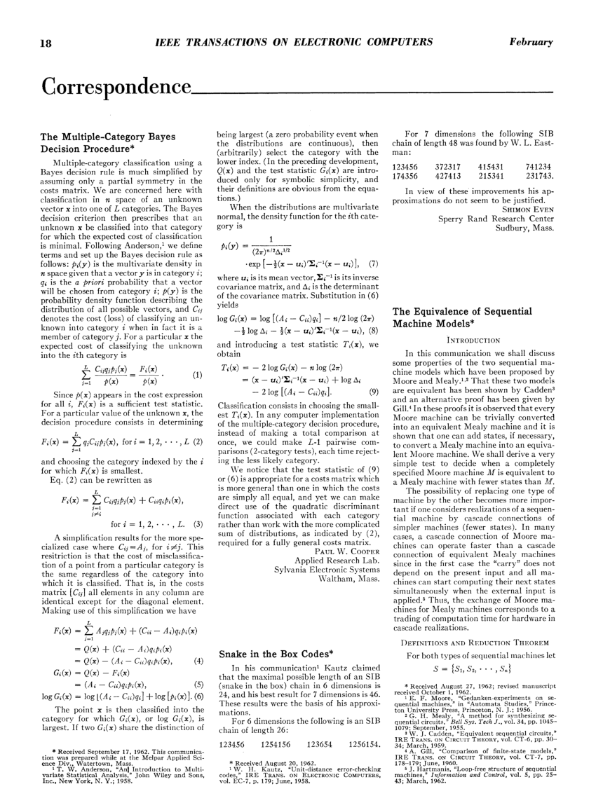 Pdf The Equivalence Of Sequential Machine Models