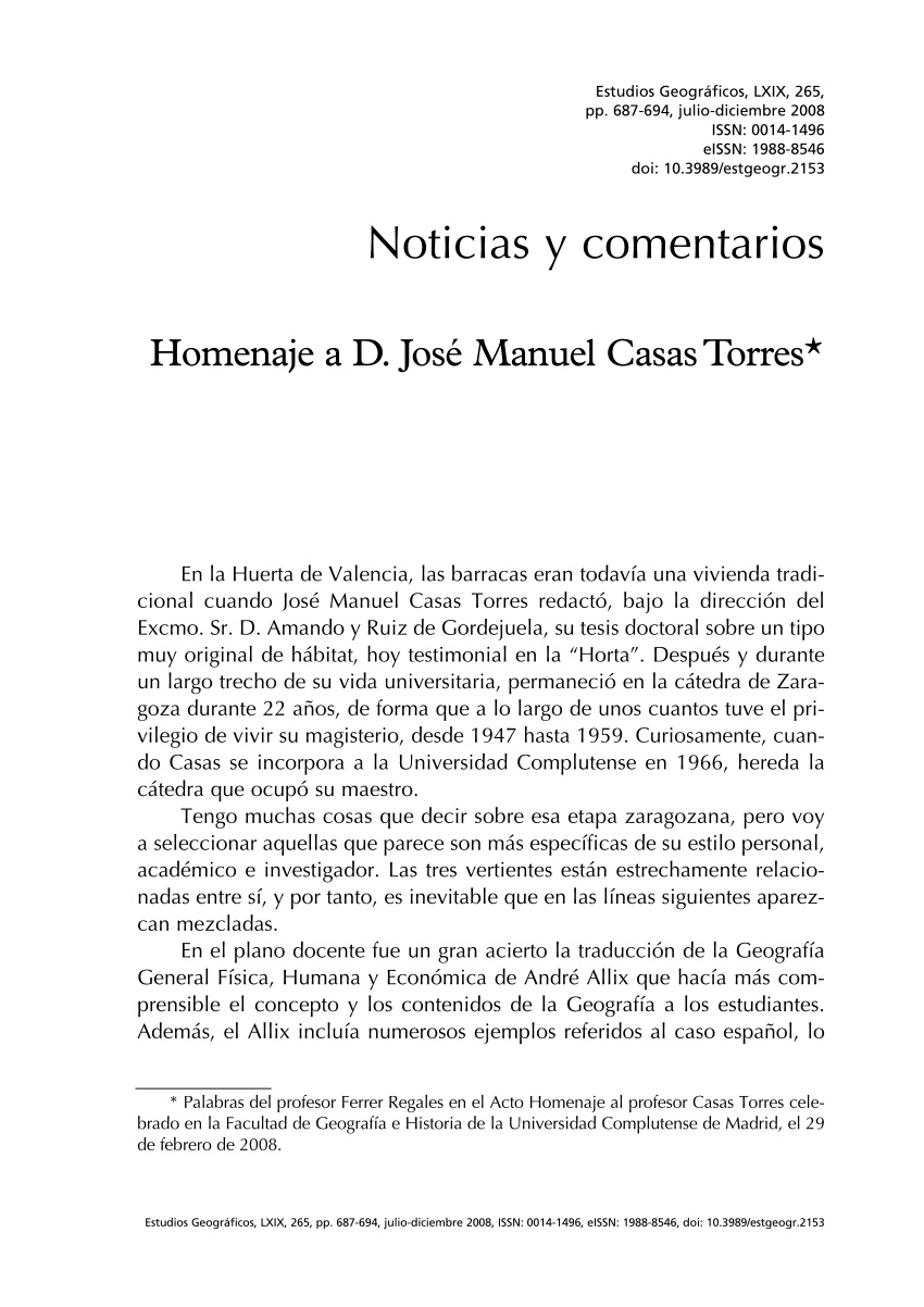 PDF) Homenaje a D. José Manuel Casas Torres