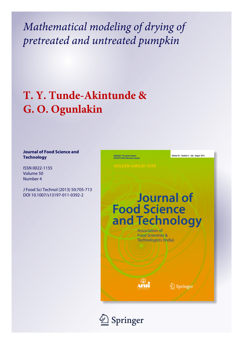 (PDF) Mathematical modeling of drying of pretreated and ...