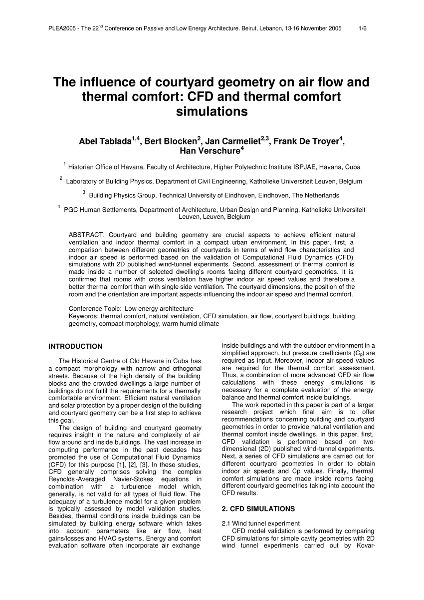 Natural Ventilation and Human Comfort (Chapter 3) 