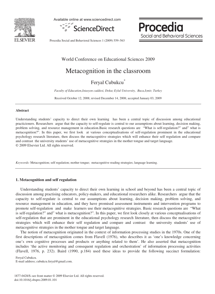 BK - Autonomy, PDF, Metacognition