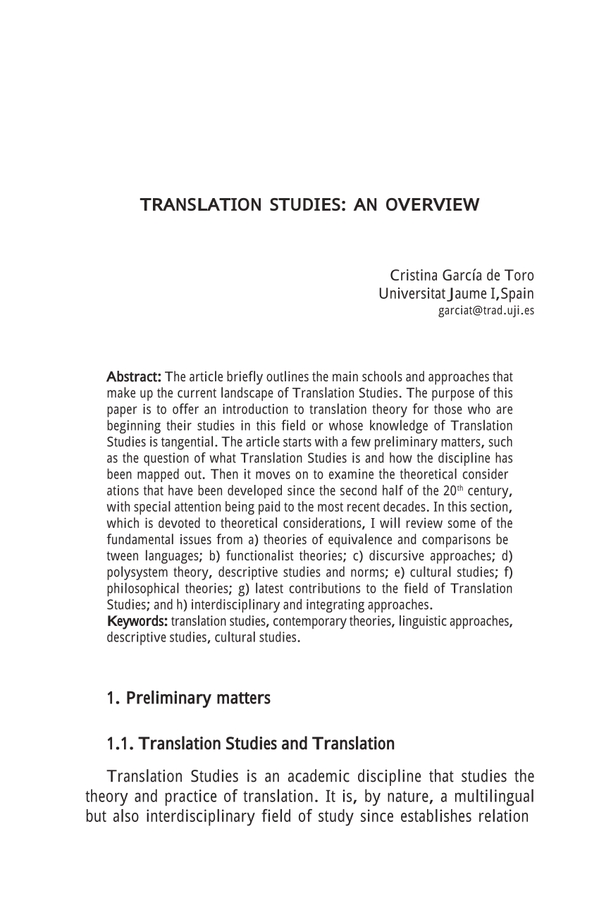 sample of research proposal in translation studies