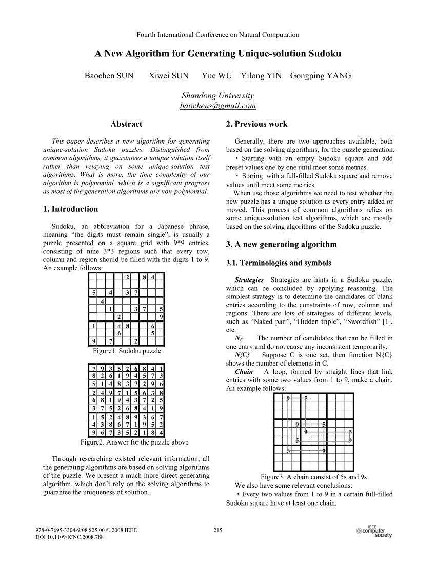 sudoku generator algorithm c