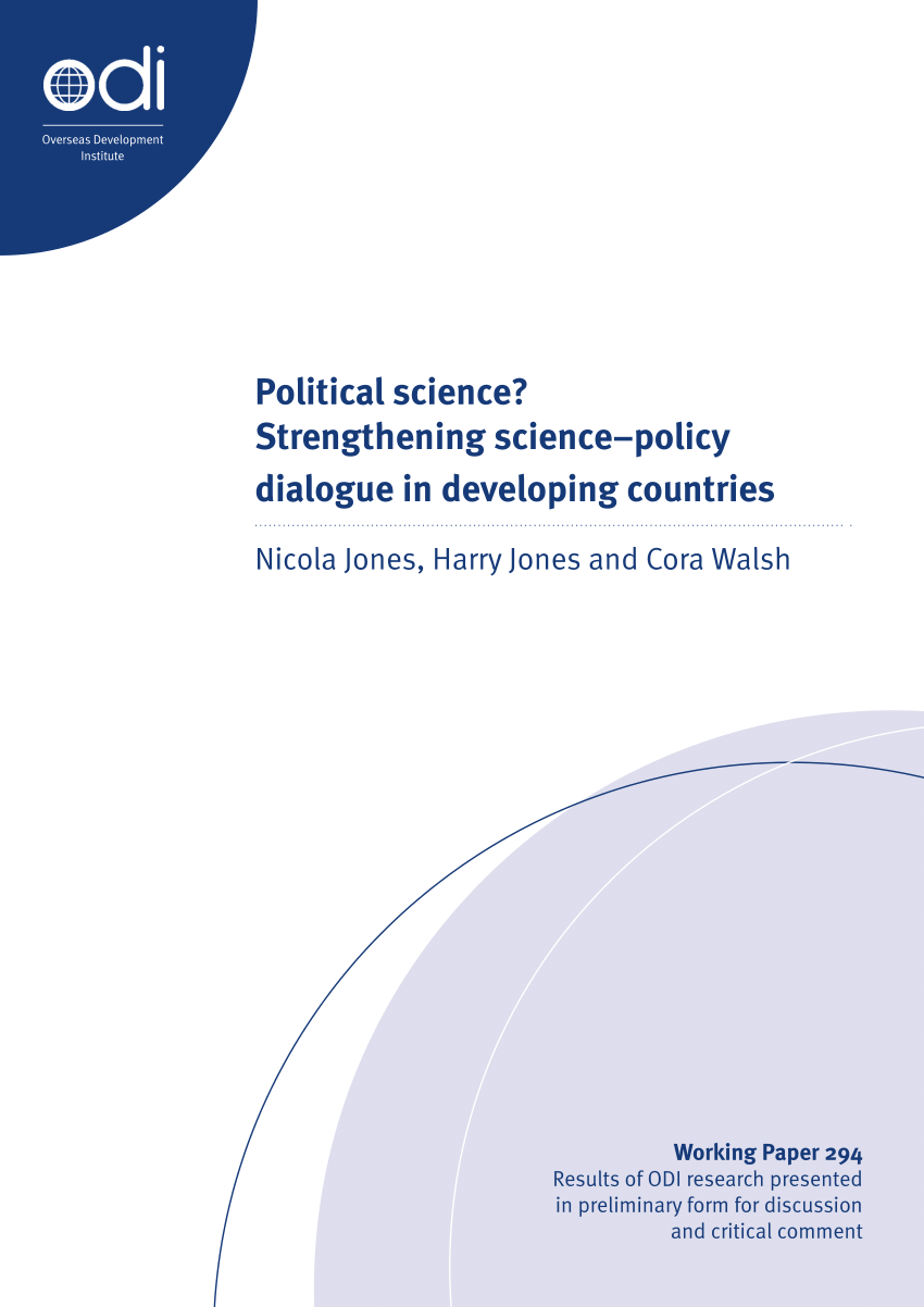 PDF) Strengthening Science–Policy Dialogue in Developing Countries
