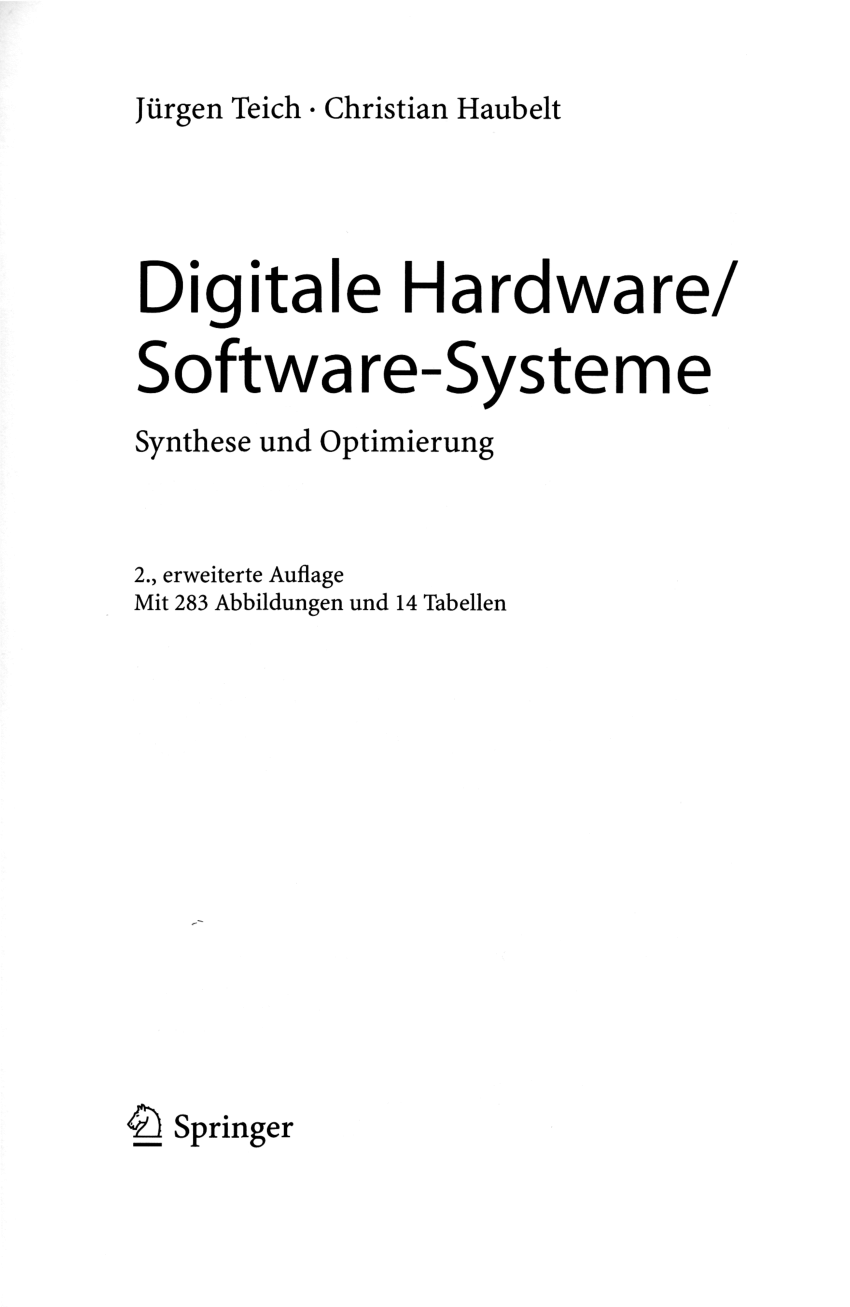 Pdf Digitale Hardwaresoftware Systeme - 