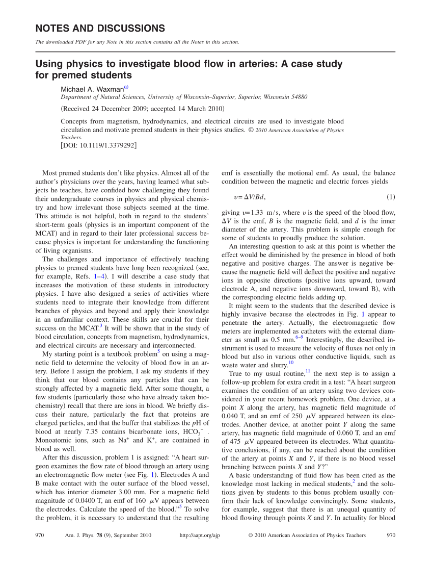 research paper on blood flow