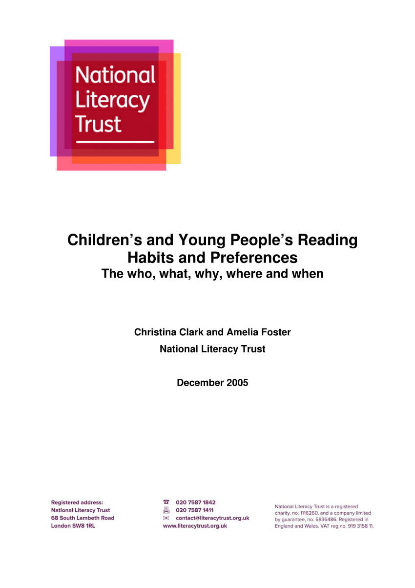 PDF) Children's and Young People's Reading Habits and Preferences: The Who,  What, Why, Where and When