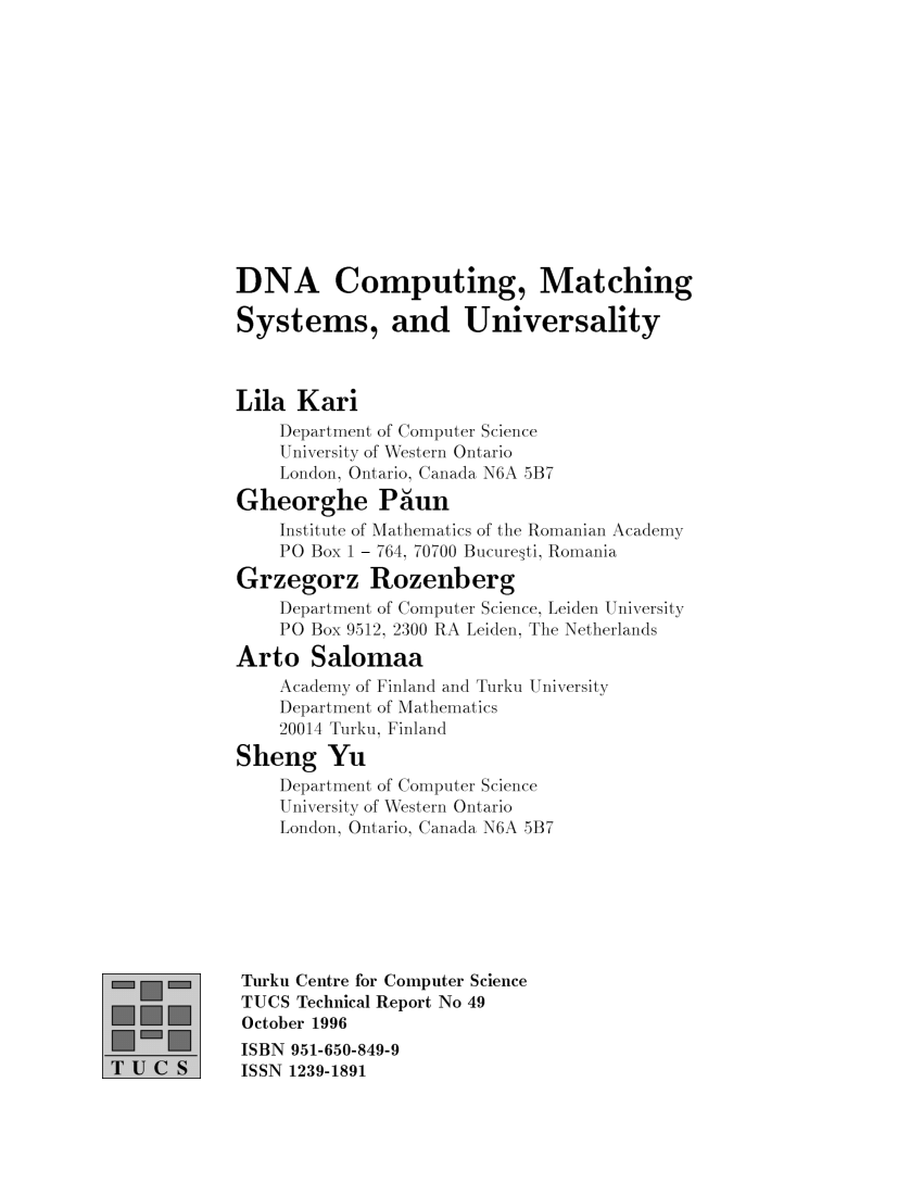 research paper of dna computing