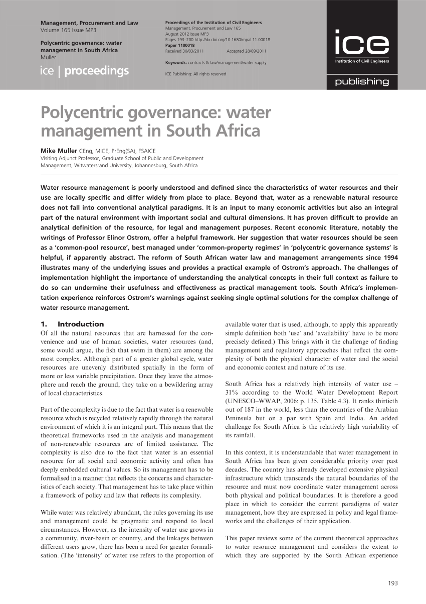 water management essay